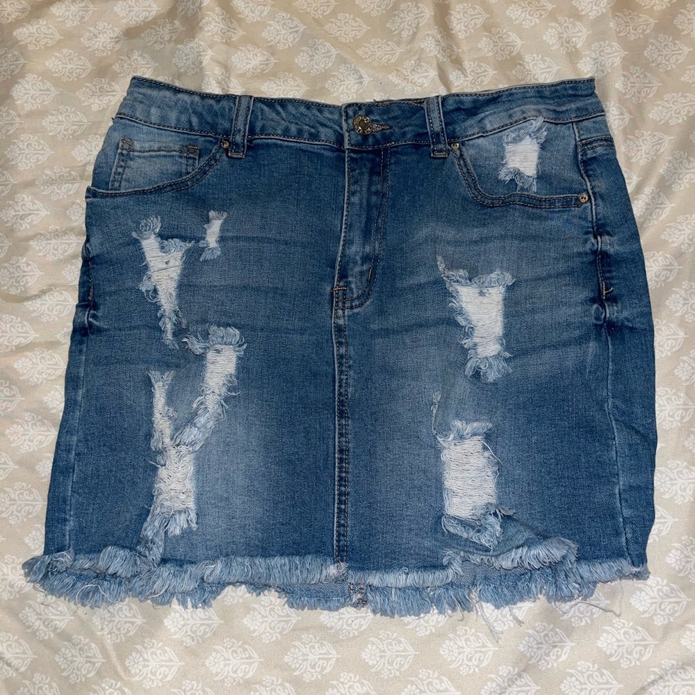 Wax Jean Everyday Denim Mini Skirt